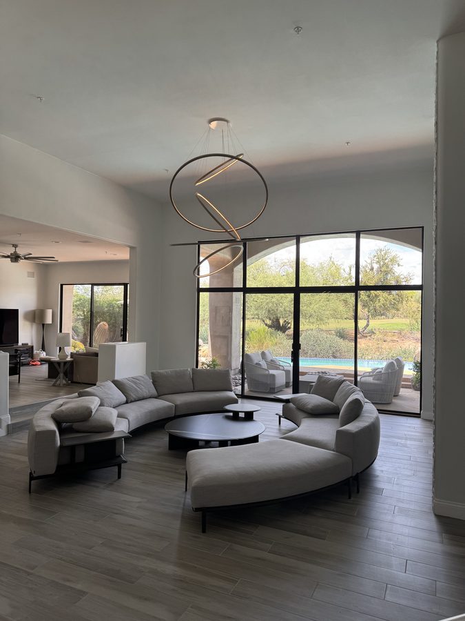After: Chandelier installation Phoenix AZ