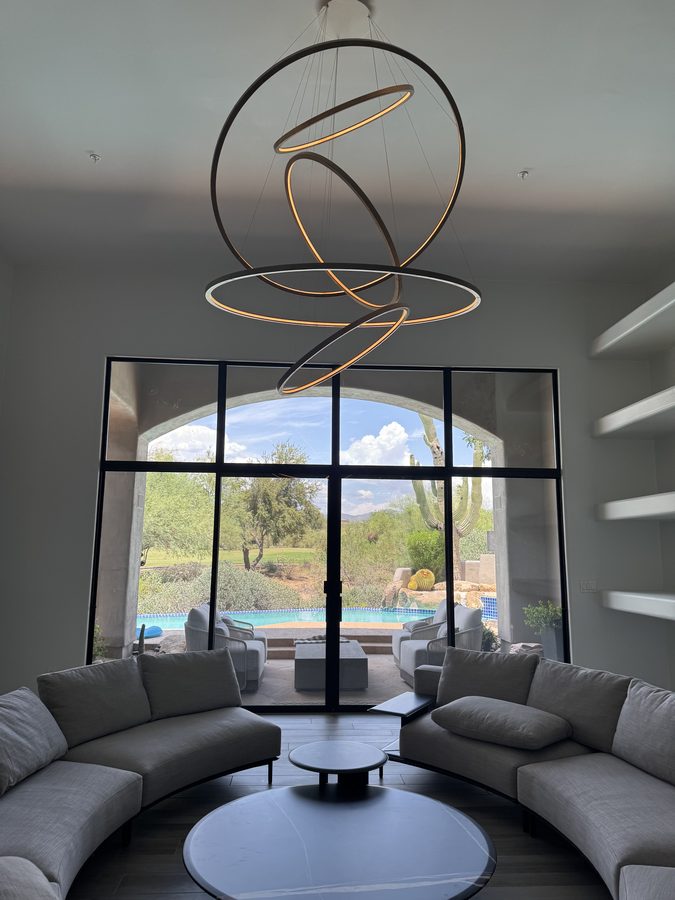 After: Chandelier installation Phoenix AZ