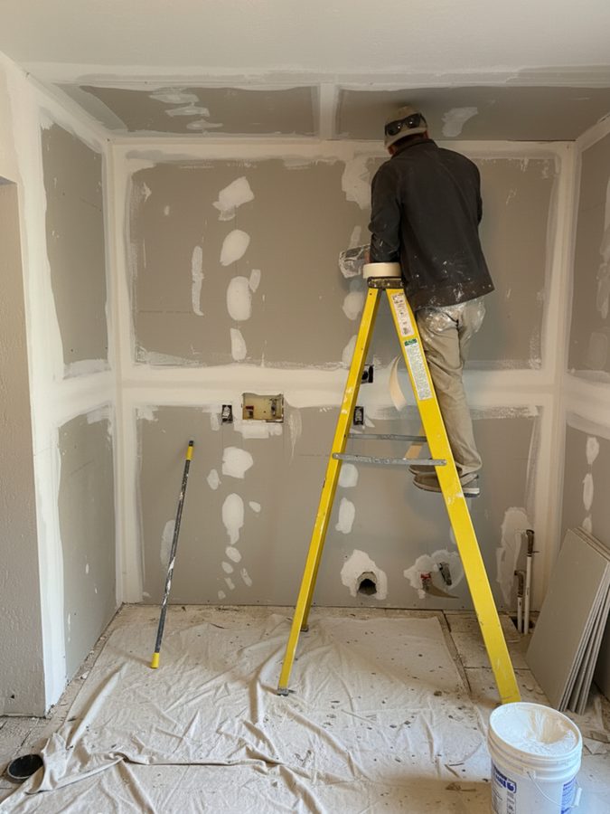 Drywall mudding in progress Phoenix AZ