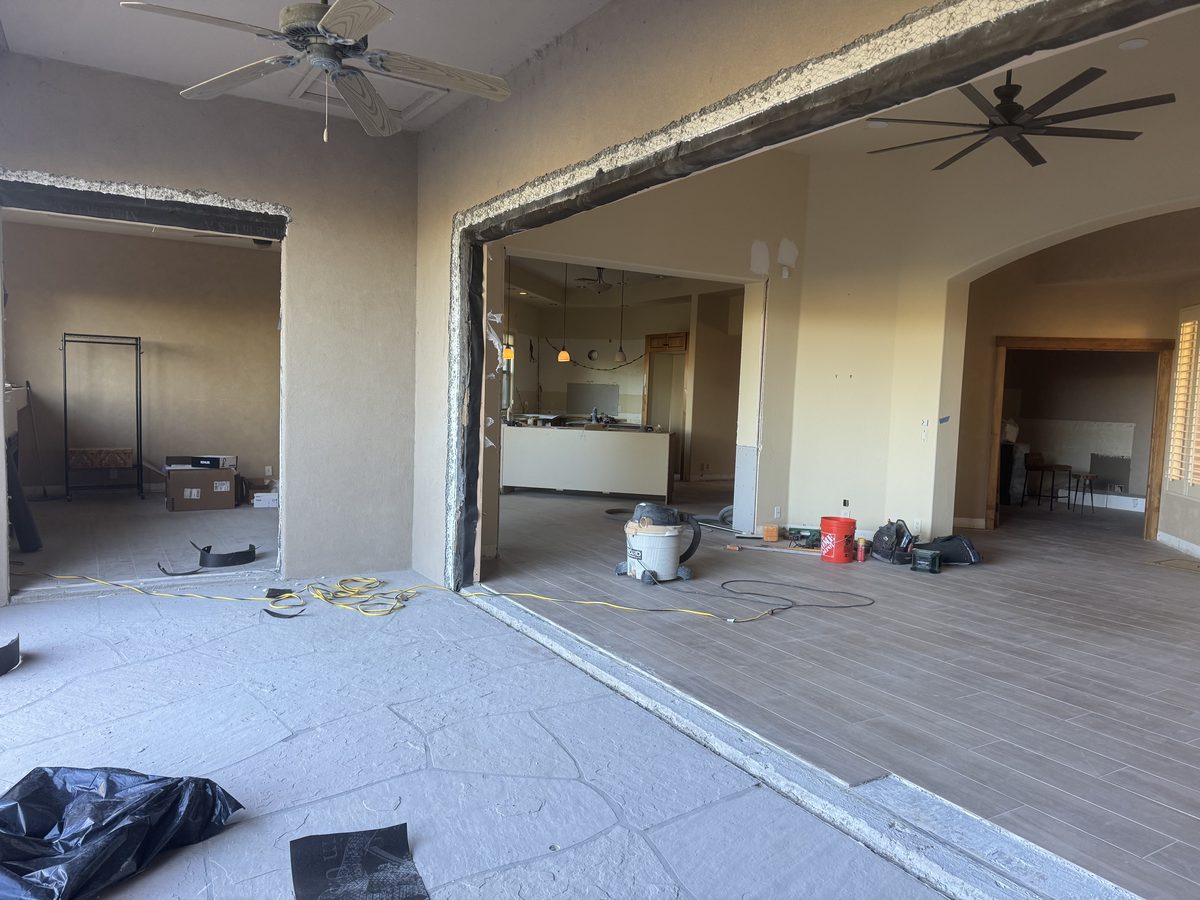 Before: Glass wall installation Phoenix AZ