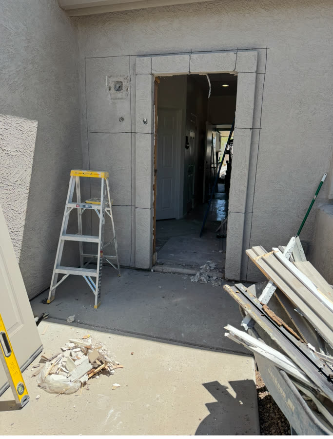 Before: Door installation in Phoenix AZ