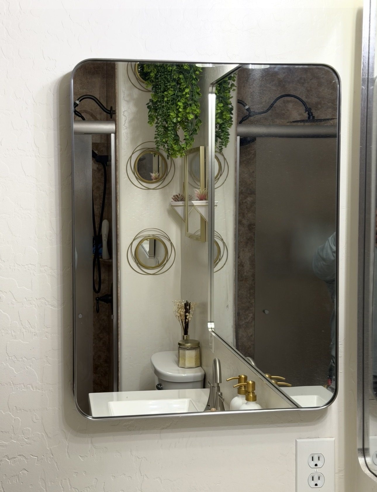 After: New framed mirror medicine cabinet installed Phoenix AZ